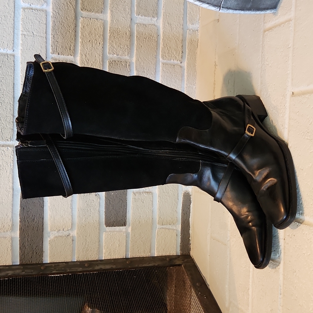 Ralph Lauren Equestrian leather and suede riding boots